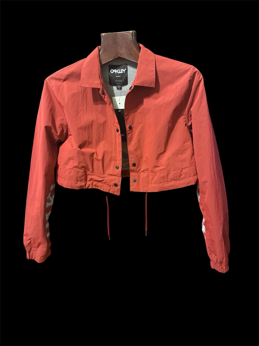Oakley Women's Cropped Utility Jacket in Red-Orange size M brand new with tags